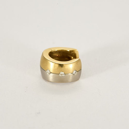 Boucles d'oreilles Boucles d'oreilles en Or jaune & blanc 18k 58 Facettes PRG1930