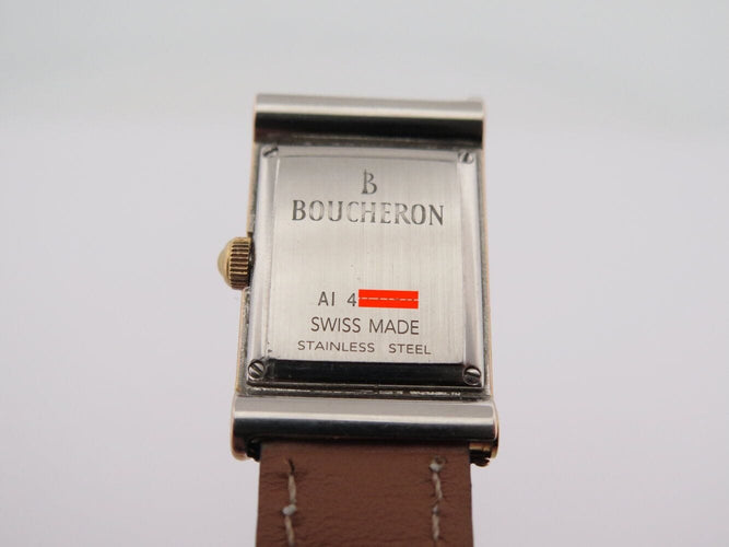 Montre montre BOUCHERON reflet 28 mm acier or jaune 18k 16 bracelets quartz 58 Facettes 272246