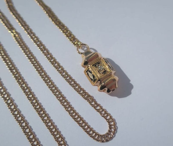 Collier Collier régional or rose fermoir émail XIXe Auvergne 58 Facettes