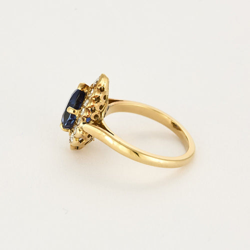Bague 51 Bague en or jaune, saphir et diamants 58 Facettes B250541