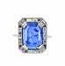 Bague 58 Exceptionnelle bague or blanc, saphir 9,40 carats Ceylan non chauffé 58 Facettes AB503