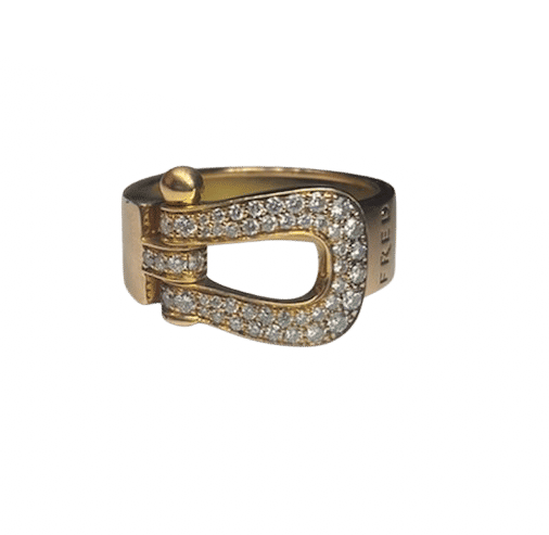 Bague 56 FRED  - Bague FORCE 10 pavé or rose diamants 58 Facettes