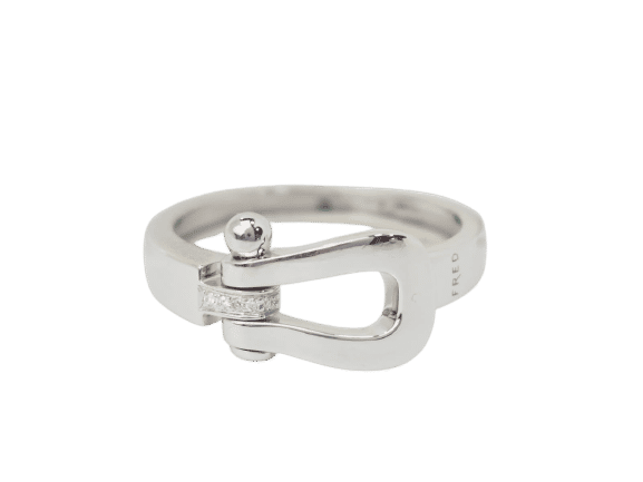 Bague 52 Bague Fred force 10 en or blanc et diamants 58 Facettes 33172