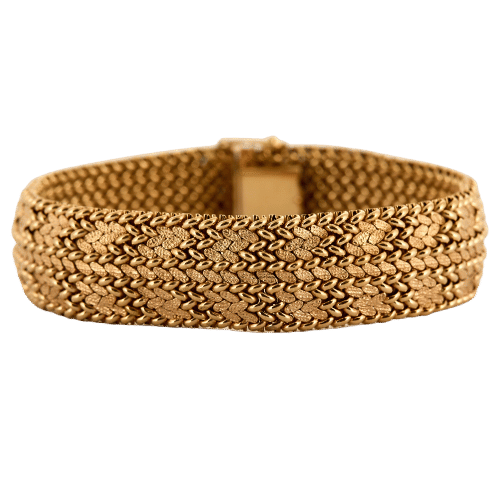 Bracelet Bracelet maille polonaise en or jaune 58 Facettes CHAT1078