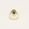 Bague 55 Bague fleur en or jaune et turquoises 58 Facettes MONTE0352