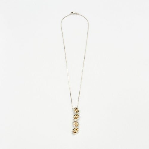 Collier Collier or blanc avec Pendentif composé de quatre motifs circulaires 58 Facettes 2650