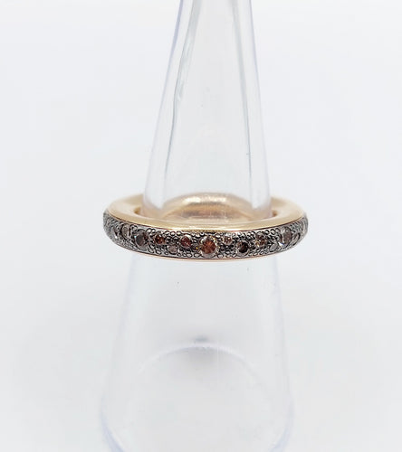 Bague 51 Pomellato - Alliance Iconica en or rose 18k et diamants bruns 58 Facettes A06511