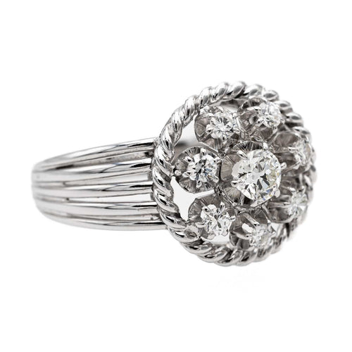 Bague 55.5 Bague Marguerite Platine Diamant 58 Facettes 2490560CN