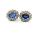 Boucles d'oreilles Boucles d'oreilles en or blanc 18 carats, ornées de saphirs et de diamants, collection 2021 P 58 Facettes