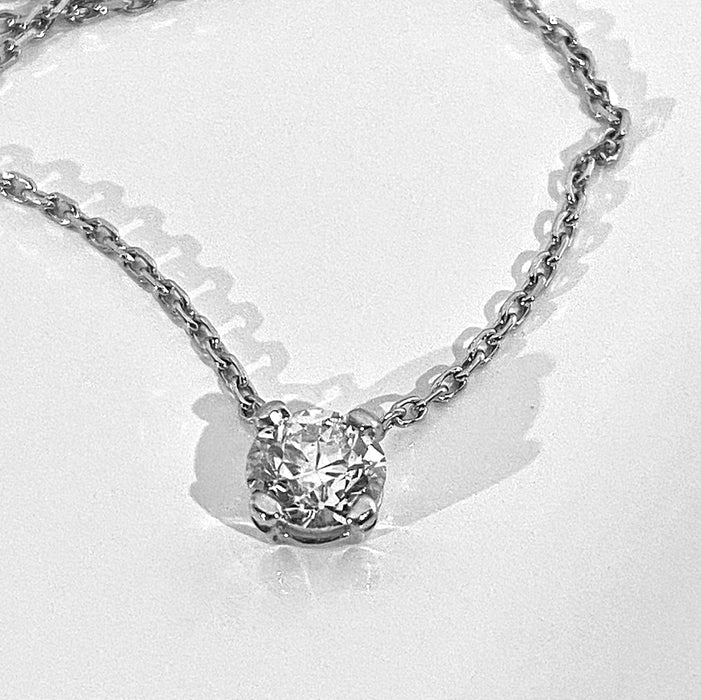 Collier Collier chaîne or blanc diamant 0,49 carat 58 Facettes AB415