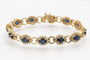 Bracelet Bracelet exclusif en or jaune 14k avec saphirs et diamants 58 Facettes 11393