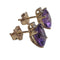 Boucles d'oreilles Boucles d’oreilles améthystes taille coussin en or rose 18k et diamants 58 Facettes PE681