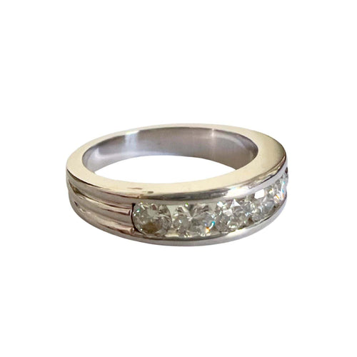 Bague 50.5 Bague de design contemporain du XXe siècle en or 18 carats avec diamants de 1,00 ct 58 Facettes Q292B