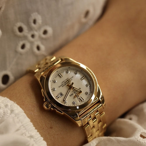 Montre Montre Breitling Galactic Dame - Or rose 18 carats - Quartz - 29 mm - 2019 - Ensemble complet 58 Facettes FB10217