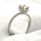 Bague 55 Bague en or avec diamant champagne et diamants blancs 58 Facettes AO-0002