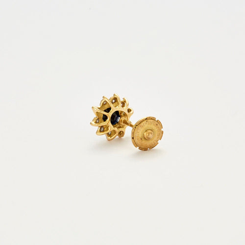 Boucles d'oreilles Clous d'oreilles Marguerite Saphirs Diamants 58 Facettes 230436