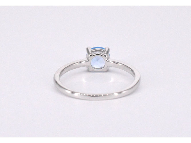 Bague 54 Bague en or blanc avec topaze 58 Facettes 2203