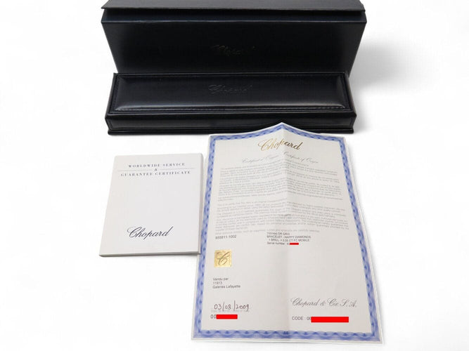 Bracelet bracelet CHOPARD happy  lucky 855811 or blanc 18k diamant 0.05 ct 58 Facettes 270248