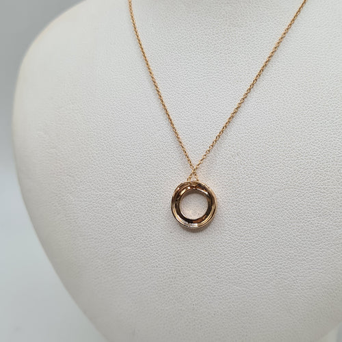 Collier Collier or rose, cercle en diamants 58 Facettes