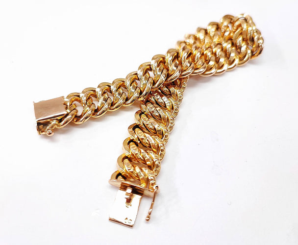 Bracelet Bracelet or jaune maille américaine 58 Facettes Bra.US.1430