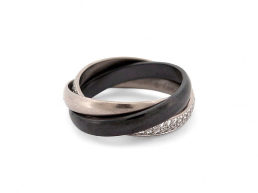 Bague 50 bague CARTIER trinity ceramique diamants pm crb4235400 t50 or blanc 58 Facettes 269669