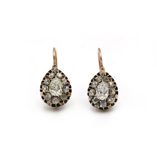 Boucles d'oreilles Boucles d'oreilles - Or jaune et diamants 58 Facettes 1218