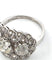 Bague 54 Splendide bague art déco en platine avec de gros diamants centraux et diamants environnants 58 Facettes