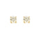 Boucles d'oreilles Boutons d'oreilles en or jaune et diamants 58 Facettes B250536