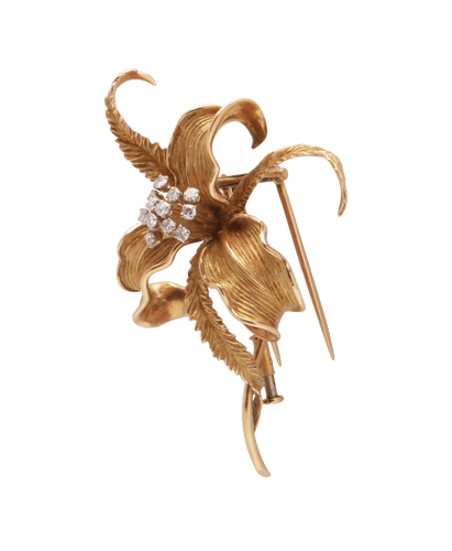 Broche Or 18K Diamants