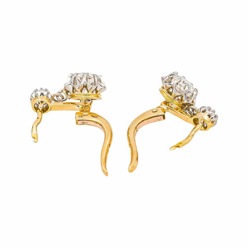Boucles d'oreilles Boucles d'oreilles Dormeuses Or jaune, Platine Diamant 58 Facettes 4745028CN