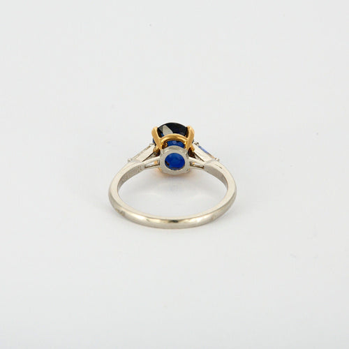 Bague 55 MELLERIO - Bague platine, or jaune, saphir et diamants 58 Facettes J1PT666-0000