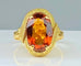 Bague Bague en or jaune 18 carats et citrine 58 Facettes AB381