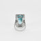 Bague 49 Bague or gris aigue marine et diamants 58 Facettes 12412