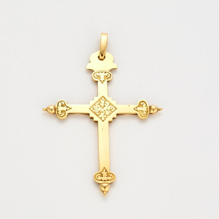 Pendentif Croix jeannette or jaune 58 Facettes 36604493