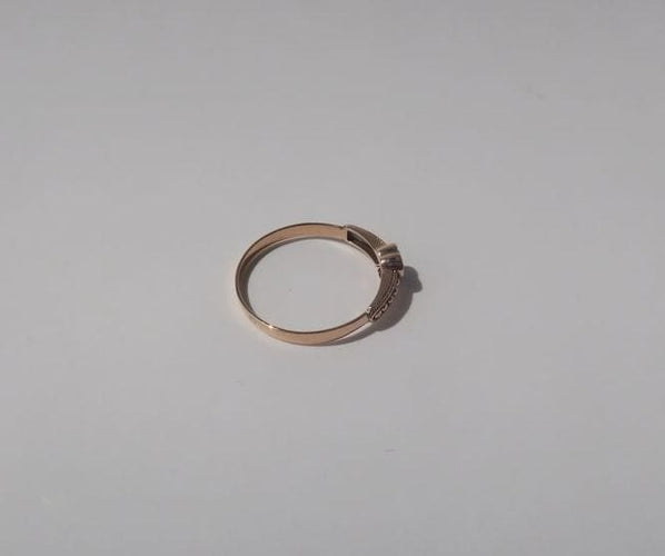 Bague 50 Bague cœur saphir or rose empilable 58 Facettes