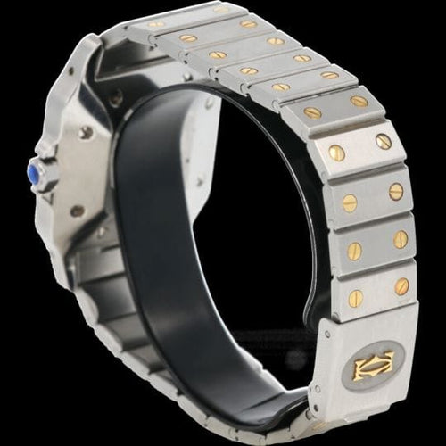 Montre Cartier Montre Santos Dame Or Jaune 18K Et Acier 58 Facettes MT45185