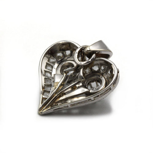 Pendentif Pendentif Coeur - Or blanc et diamants 58 Facettes 1129