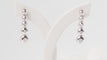 Boucles d'oreilles 21 mm Boucles d'oreilles en or blanc et diamants en chute 58 Facettes 31399