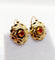 Dormeuses antique or rose 18k étoile et pierres rouges (circa 1900) 58 Facettes A05839