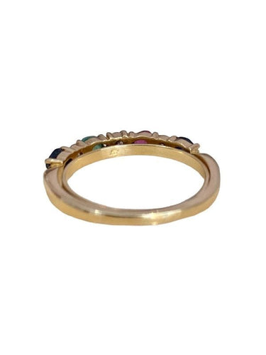 Bague 51 Bague Demi-alliance Américaine, en or jaune 18k 58 Facettes