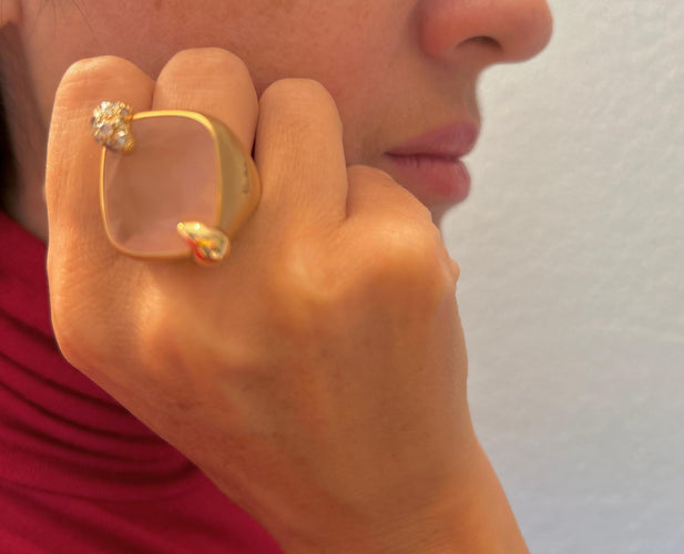 Bague 54 POMELLATO - Bague Portrait en Or Rose 58 Facettes