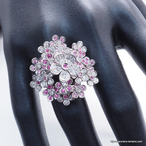 Bague Bague joaillerie saphir rose - ref 4402 58 Facettes 4402