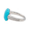 Bague 54 Pomellato Bague Capri Or blanc Turquoise, Diamant 58 Facettes 3726310CN