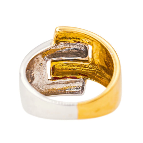 Bague 54 Bague  Or jaune, Or blanc 58 Facettes 4166993RV
