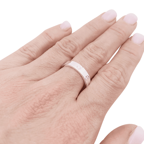 Bague 54 Bague Cartier "Love" or blanc, diamant. 58 Facettes 34458