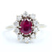 Ring Vintage ruby ​​and diamond ring 58 Facettes