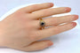 Bague 57 Bague en or jaune saphir et diamants 58 Facettes AB337