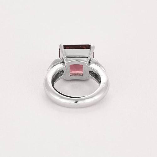 Bague 44 Bague en or blanc, tourmaline rose et diamants 58 Facettes LJ25-332