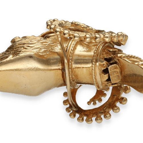 Bracelet Bracelet jonc Zolotas "Tetes de Belier" en or jaune 18K avec emeraudes, saphirs et rubis - 73,30 g 58 Facettes FB10527