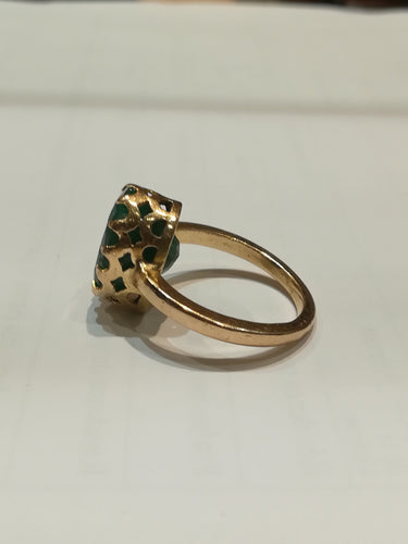 Bague Bague ancienne Emeraude Or Jaune 58 Facettes